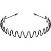 BWESOO Black Men Fashion Metal Wavy Headband Reusable Hair Band Hoop Party Hairpins Headwear Hair Accessories Deft Fashion Headbands Simple Elastic Non Slip Head Band Headwear