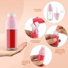 RONRONS 12 Pieces Adorable Empty Lip Gloss Bottles, 8ML Refillable Funny Coke Bottle Shaped Lip Glaze Tube with Wand Brush, Small Travel Split Charging Lip Oil Sample Vials Container DIY Makeup Holder
