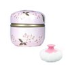 Qopoto Body Powder Puff and Container for Dusting Powder, Baby Women Powder Puff and Powder Case for Bath and Travel (Romantic Flowers)