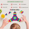 Archimedrix 25 pcs Rainbow Magnetic Tiles Building Blocks, STEM Magnetic Playset for Kids, Magnetic Building Tiles and Blocks for Creative Construction, Fun for Ages 3+