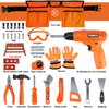 TOY Life Kids Tool Set for Boy Ages 4-6 with Kids Tool Belt, Toddler Tool Set, Tools for Kids, Kids Tool Box, Toy Tool Set with Drill, Kids Construction Toys, Kids Tape Measure, Kids Power Tool Kit