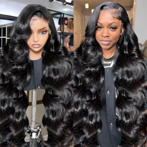 GOLIAHS Body Wave Lace Front Wigs Human Hair 13x4 HD Lace Frontal Wigs Human Hair Pre Plucked Glueless Wigs Human Hair Front Wigs 180 Density Brazilian Virgin Human Hair Wigs for Women (24 Inch)
