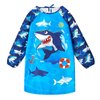 WERNNSAI Art Smocks for Kids - Shark Toddler Smock for Painting Boys Art Smock Kids Artist Apron Smock Waterproof for Kids Painting Apron with Long Sleeve Pocket Toddler Blue Craft Art Apron Age 4-8