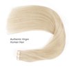 Lovrio 14" 20pcs 50g Remy Straight Tape in Human Hair Extensions Invisible 60 Platinum Blonde Tape ins Hair