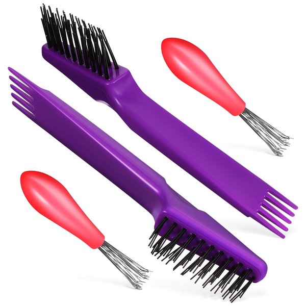 4 Pcs Hair Brush Cleaning Tools Mini Brush Hair Brush Remover Tools Wave Brush Hair Brush Cleaner for Removing Hair Dust