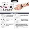 Pink Black Halloween Temporary Tattoos - Baby Shower 80 PCS Boo I'm Two Ghost Witch Hat Themed Stickers for Kids Birthday Party Supplies, Decorations, Favors, and Prizes, Cute Gifts for Boys and Girls
