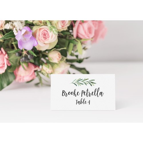 Printed Party Table Place Cards for All Occasions and Events, Set of 25 (Elegant Branch)