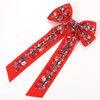Boderier Christmas Hair Bows for Women Girls JOLLY Hair Bows Clip Crystal Jeweled Ribbon Bows Christmas Outfits Hair Accessories Party Favors Gifts JOLLY-Red Grid