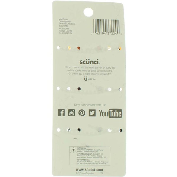 Scunci Effortless Beauty Jaw Hair Clips 3 ea (Pack of 2)