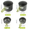 G4Free 2/4/13 PCS Camping Cookware Mess Kit Hiking Backpacking Picnic Cooking Bowl Non Stick Pot Knife Spoon Set (4PCS)