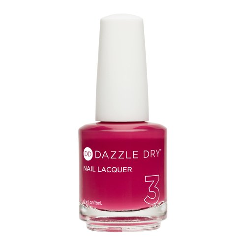 Dazzle Dry Nail Lacquer (Step 3) - Raspberry Rush - A raspberry with purple undertones. Full coverage cream. (0.5 fl oz)