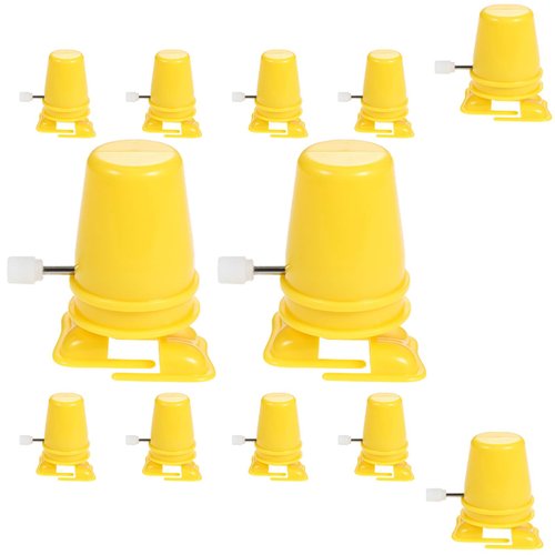 jarbins 12 Pcs Base Mechanism Wind Up Robot Toy Wind Up Toy Clockwork Legged Robot Clockwork Legged Robot DIY Crafts Toy Movement Parts Mechanism Toys (Yellow)