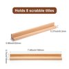 Gejoy 16 Pcs Wooden Tile Holders Letter Tray Racks Replacement Racks Word Tray for Crafts and Game Stands School Students