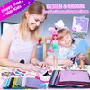 Fashion Designer Kit for Girls, Sewing Kit with 3 Dolls 3 Mannequins, Doll Clothes and Accessories Making Kit, DIY Arts and Crafts Kit for Kids, Toy Gift for 6 7 8 9 10 11 12 Year Old Girls Kids
