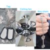 19 Feet Ceiling Fan Pull Chain Extender, Diameter 3.2 mm Stainless Steel Ball Chain, Lengthen Light Pull Chain Extension, Resist the Huge Pull and Rustproof Bead Chain (24 PCS Connector 2 Styles)