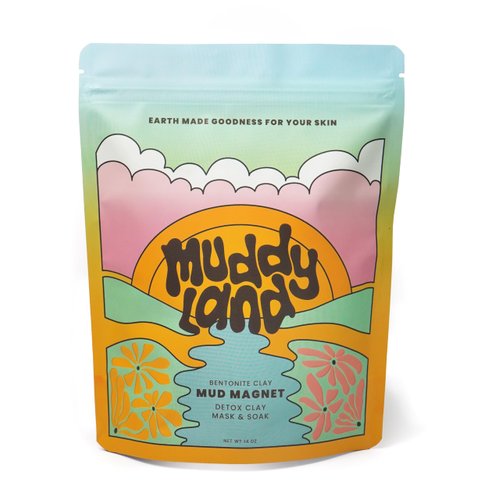 Mud Magnet Bentonite Clay Mud Mask for Body & Face - All Natural Detox Bath Soak to Remove Toxins with Epsom Salt, Baking Soda by Muddyland