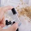 XINGZI 12Pcs 1.2ML Black Lid Mini Clear Empty Refillable Lip Gloss Tubes with Internal Lip Brush Lip Balm Oil Containers Lipstick Sample Bottles Vials Dispensers for DIY Makeup