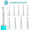 Counting Crochet Hook Set, Ergonomic Crochet Hooks with Led and Digital Stitch Counter, Crochet Kit with 9 Interchangeable Crochet Needle for Crocheting and Knitting