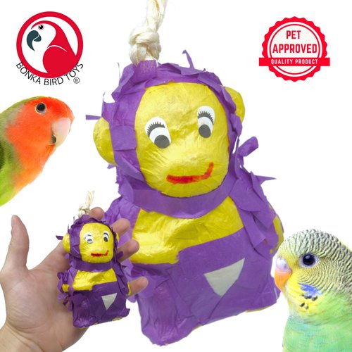 Bonka Bird Toys 2675 Mini Pinata Monkey Chew Shred Forage Small Parrot Cage Toy, Cockatiel, Parakeet, Conure, and Similar Breed Sizes