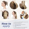 LaaVoo Ponytail Extensions Real Human Hair Balayage Dark Brown to Light Brown Hair Extensions Real Human Hair Ponytail Wrap Around Hair Extensions Ponytail Silky Straight 12 Inch 70 Gram
