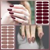 DANNEASY 16 Sheets Thanksgiving Nail Polish Stickers Full Nail Wraps Solid Color Self Adhesive Nail Polish Strips Fall Nail Strips Gel Fingernail Sticker Nails for Women with Nail File, Cuticle Stick