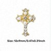 3D Retro Cross Nail Charm, 20pcs Alloy Pearl Cross Charms Punk Gothic Nail Art Supplies for Acrylic Nail Decoration, Nail Diamond Accessories for Nail DIY Design and Jewelry Making