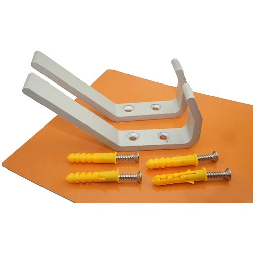 Pmsanzay 2/PK Helmet Holder Hook, Sturdy Helmet Display Rack, Wall Mounted Helmet Storage Rack Hanger, for Motorbike Jacket Wall Display Rack, Stainless Steel- Hardware Included Easy to Install.