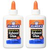 Elmers Washable No-Run School Glue, 4 oz, 1 Bottle (E304) - Pack of 2