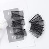 Lawie 20 Pack Bulk 20 Teeth Black Metal Side Hair Combs Wire Twist Hair Clips Wedding Bridal Veil Combs Decorative Headpiece French Twist Updo Bun Accessories
