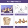 ROBOTIME 3D Puzzle Wooden Craft Kits with LED Light DIY Tower Bridge Construction Model Kit to Build for Teens Brain Teaser Puzzle Home Decor Birthday Gifts