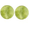 LASSUM 2 Pieces Round Jade Stone Eye Lashes Adhesive Glue Pallet Holder for Eyelash Extensions,2 Inch
