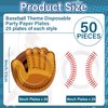 Justforjoyful 50Pcs Baseball Plates Baseball Party Supplies 9inch Sports Themed Birthday Party Plates Disposable Baseball Dinner Dessert Paper Plates for Baseball Birthday Gamed Day Party Decorations