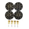 XSYGO 4pcs 13g Brass Wheel Weights with 7mm Wheel Hex Hub Extended Wheel Hubs Adapter for Axial SCX24 AXI90081 AXI00001 AXI00002 AXI00005 AXI00006 Upgrades 1/24 RC Crawler Car (Black)