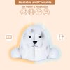 SuzziPals Heatable and Coolable Seal Stuffed Animals，Microwavable Stuffed Animal Heating Pads for Cramps and Pain, Lavender Chubby Seal Plushie for Anxiety Stress Relief, Seal Gifts for Kids Aldults