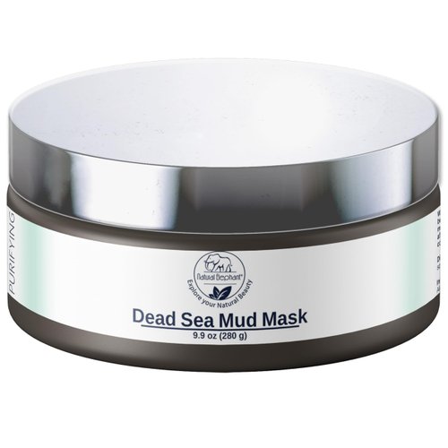 Natural Elephant Dead Sea Mud Mask - Deep Pore Cleansing for Face & Body - Acne, Blackheads, Oily Skin – 100% Natural Skin Care – Tightens Skin- for Woman and Men - 9oz (Pack of 2 (Two 9.9 oz Jars))