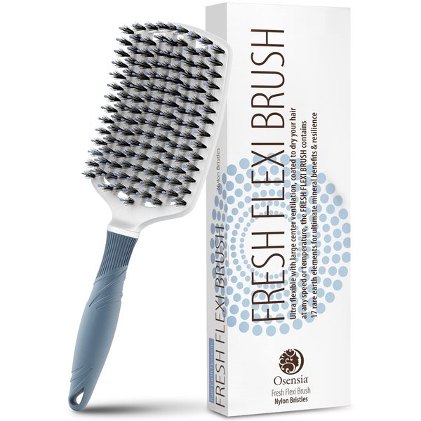 Detangling Brush - Ceramic Paddle Detangler Brush for Curly, Thick, and Straight Hair - Dry and Wet Hair Brush Quickly Detangles and Smooths hair - Hair Brushes for Women and Men (Boar + Nylon)