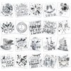 HOWAF 40pcs Silver New Years Temporary Tattoos, 2025 NYE Party Favors Tattoos Stickers,New Year Face Tattoos for Happy New Year Eve Party Decorations,New Years Firework Temporary Tattoos
