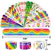 48 LGBT 24PCS LGBT Temporary Tattoos Sticker 24PCS Slap Bracelets Perfect for Themed Birthday Party Favors Baby Showers or Classroom Rewards Ideal Decor and Gifts for Girls and Boys