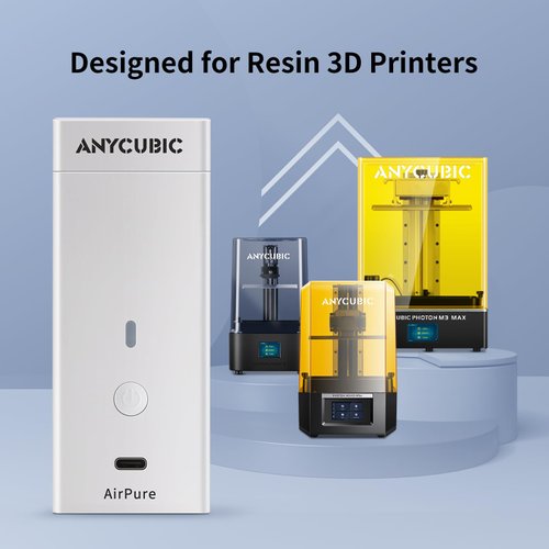 ANYCUBIC Mini Purifier 3D Printer Accessories, Lightweight Ultra Quiet Purifier with High Density Activated Carbon Filter for LCD DLP 3D Printers (Pack of 2)
