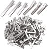150 Pieces Alligator Hair Clips Flat Top with Teeth Metal Crocodile Hair Pins Curl Clips Single Prong for Hair Care, Arts & Crafts Projects - 3 Sizes