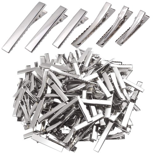 150 Pieces Alligator Hair Clips Flat Top with Teeth Metal Crocodile Hair Pins Curl Clips Single P...
