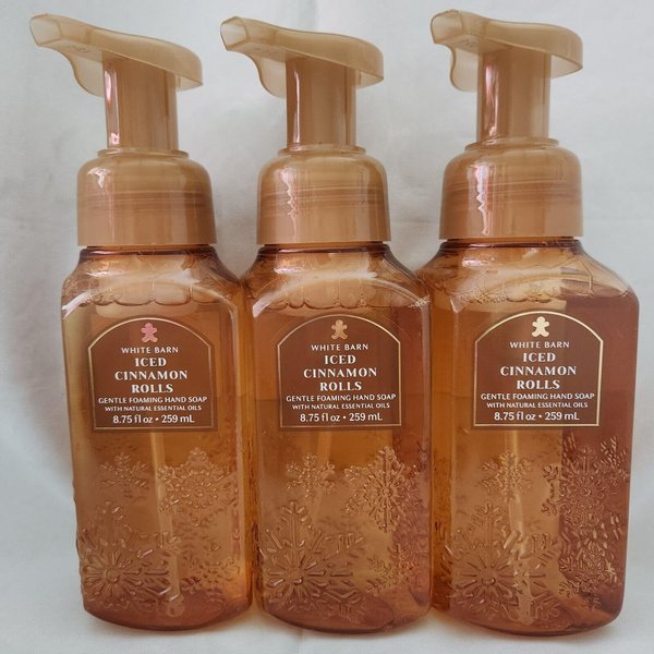 3 ICED CINNAMON ROLLS Gentle Foaming Hand Soap bath body 8.75fl oz