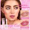 Ofanyia Color Changing Lip Oil, Moisturizing Color Changing Lip Gloss Plumping Lip Oil, Nourishing Long Lasting Non-sticky Big Brush Lip Tint Lip Oil (1Pc)