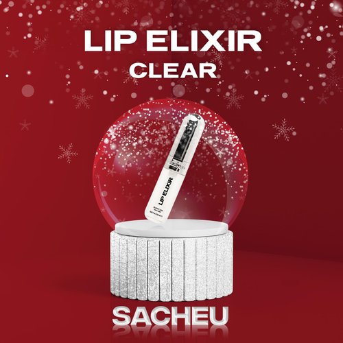 Sacheu Lip Elixir Nourishing Lip Glaze and Lip Tint Gloss. High-Shine Lip Gloss. Moisturizing Lip Gloss Enriched with Lip Oils For Hydrating Smooth Finish, Cruelty-Free (Clear)