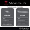 Tarsier Tesla Model 3 & Model Y [Push] Door Handle Stickers (Silver Handle) - Thumb Cover