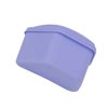 Trapezoid Retainer Case, Mouth Guard Cases, Denture Case Partial Tooth Case Denture Box Denture Storage Boxes, Travel Portable Denture Bath Box for Home Office Purple