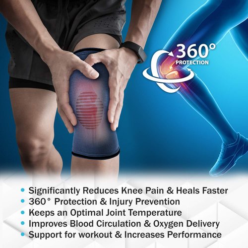 POWERLIX Compression Knee Sleeve for Women & Men, Medical Knee Brace for Arthritis & Knee Pain Relief, Meniscus Tear & Injury Recovery, Knee Support & Protection for Working Out, Running & All Sports