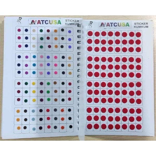 Sticker Bindi Mang Tiki Temprory Tatoos Polka Dot Bindi Sticker for Forehead Unique Collection in Spiral Book Bindi in size variation 960 Bindi in one single book