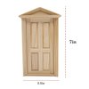 AUEAR, 1:12 Dollhouse Miniature Furniture Unpaint Wooden Doors for DIY Scene Doll Home Furniture Craft (4 Panel)