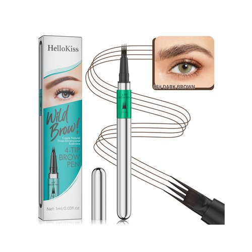 DLZZRS 4-Tip Eyebrow Pencil, Eyebrow Microblading Pen 4 Point Brow Pen, Lift & Snatch Eyebrow Eye Makeup, Long-Lasting Waterproof & Smudge-proof Eyebrow Pencil for Women(#03)